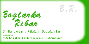 boglarka ribar business card